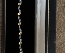 14k gold bracelet with Iolite