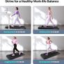 Walking Pad Smart AI Under Desk Treadmill Portable Small 2 in 1 Treadmills for Home Office Jogging Running Machine TicSports Zwift Kinomap with LED Display Remote Control 6 KMH Easy Storage Image 2