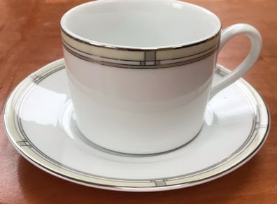 Vintage Mondrian Pattern Cup and Saucer by Royal Worcester