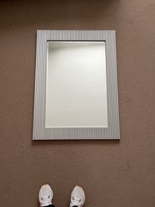 Silver "Ripple" Framed Mirror