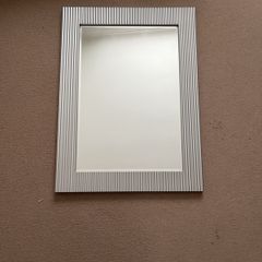 Silver "Ripple" Framed Mirror