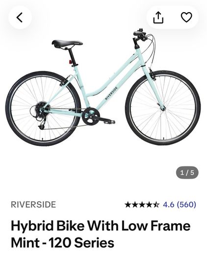 Hybrid Bike With Low Frame Mint - 120 Series