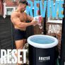 Cold Water Therapy Tub for Athletes 5 Layer Insulated Cold Plunge Pool with Thermo-Tech Thermometer & Bag Outdoor Black Image 2
