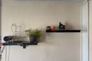 Black Floating Wall Shelves (Pair)