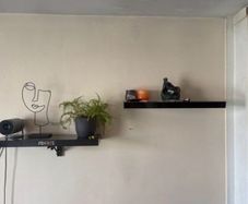 Black Floating Wall Shelves (Pair)