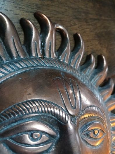 Copper Sun God Wall Hanging