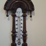 Art Nouveau Stunning Oak Aneroid Barometer Image 8