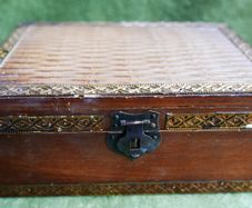 Vintage  Wooden Trinket, Jewellery box, Cigarette box