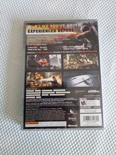 NTSC version Call of Duty World at War Xbox360 Games Original