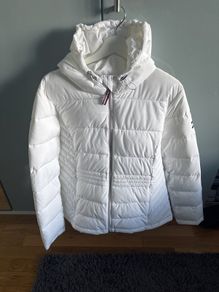 Women's Tommy Hilfiger White Quilted Jacket with hood