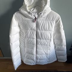 Women's Tommy Hilfiger White Quilted Jacket with hood