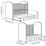 Ikea bed / Cot with clevemama mattress Image 3