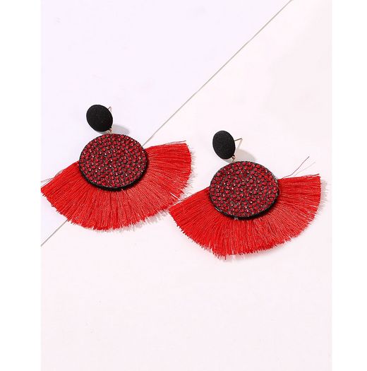 Amazing Earrings with Red Gems - nice gift