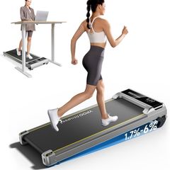 Walking Pad with Incline 3 in 1 Under Desk Treadmill for Home and Office 2.5 HP Walking Treadmill 300 Lbs Portable Incline treadmills with LED Display Remote Control & APP
