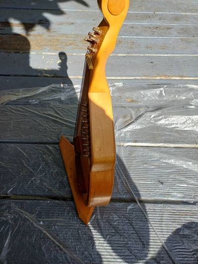 Vintage Ukrainian Bandura Miniature Souvenir - Wooden Decor