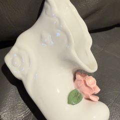 Vintage Victorian porcelain ladies' shoe ornament