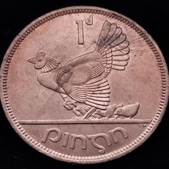 [#2665] - Ireland 1966 | Irish 1d | 1 Penny | KM.11 | UNC