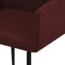 Dining Chairs with Armrests 2 pcs Wine Red Fabric Image 5