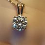 2.5ct. Moissanite Solitaire Pendant and Chain Image 3