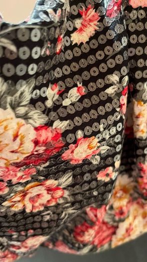 Floral Sequin Bag