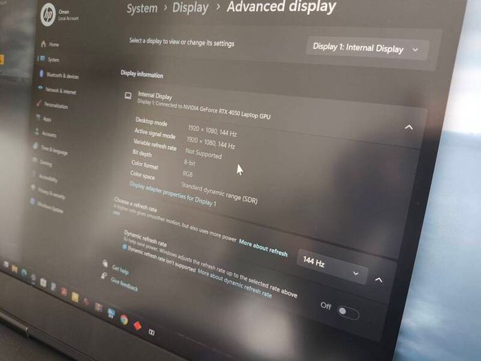 Brand New Gaming Laptop Hp Omen Intel i5 13420H 8/12 RTX4050 6GB 120W GDDR7 16GB DDR5 5600mhz 512GB NVMe PCIE 4.0 16.1" 1080p 144hz Ips 250nits Win11 RGB