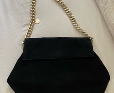 Black Suede Karen Millen Bag