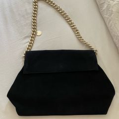 Black Suede Karen Millen Bag