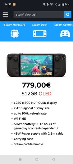 Steam Deck OLED 512gb
