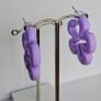 Lilac Silhouette Five Petal Flower Earrings Image 6