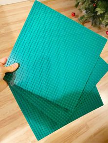 Set of 3 Green Baseplates. Large Building Foundations for LEGO