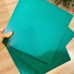 Set of 3 Green Baseplates. Large Building Foundations for LEGO