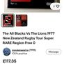 The All Blacks Vs The Lions 1977 New Zealand Rugby Tour  DVD Image 4
