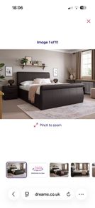 Small double slate bed with two drawers brand new in box