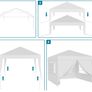 Waterproof 3x3m Gazebo White with 4 side walls Image 4
