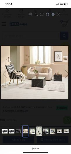 JYSK new coffee tables marble effect black