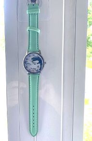 Elvis Wrist watch, Green Strap