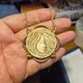 Vintage Sarah Coventry Carved Resin Lady Portrait Necklace Image 2