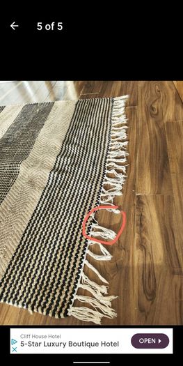 Large natural jute rug