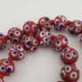 Antique Venetian Style Blue Eyes Red Glass & venetian WhiteHeart Glass Beads Necklace Image 6