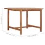 Garden Table 120x120x75 cm Solid Teak Wood Image 2