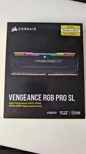 New  - Corsair Vengeance Rgb Pro Sl 64gb (4x16gb) Ddr4 3200mhz C16