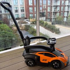 Lamborghini Car 2-in-1 Push-Along Ride On Orange