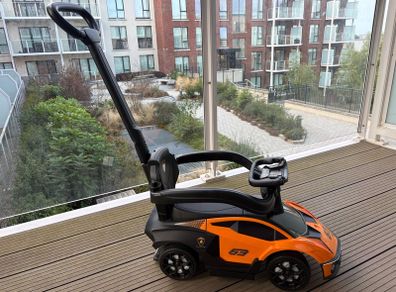 Lamborghini Car 2-in-1 Push-Along Ride On Orange