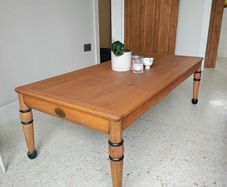 Vintage solid oak coffee table- Golden Gate Clipper, fully restored