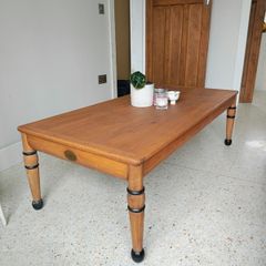 Vintage solid oak coffee table- Golden Gate Clipper, fully restored