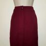 Vintage Quin and Donnelly Wine Pencil Skirt size 8-10 Image 2