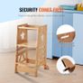 Tower Step Stool for Toddlers Kids 3-Level Height Adjustable 350LBS White Image 5