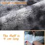 Rugs Living Room 160x200cm Fluffy Area Rugs for Bedroom Shaggy Anti Slip Super Soft Extra Large Rugs Indoor Modern Home Decor Floor Carpet - Dark Grey (Tie-dye) Image 3