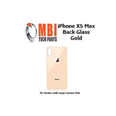 iPhone XS MAX Replacement Back Glass Door Cover with Adhesive Gold