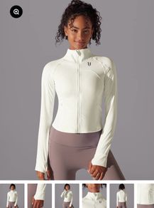 Chloe | Performance Zipper Jacket - Ivory